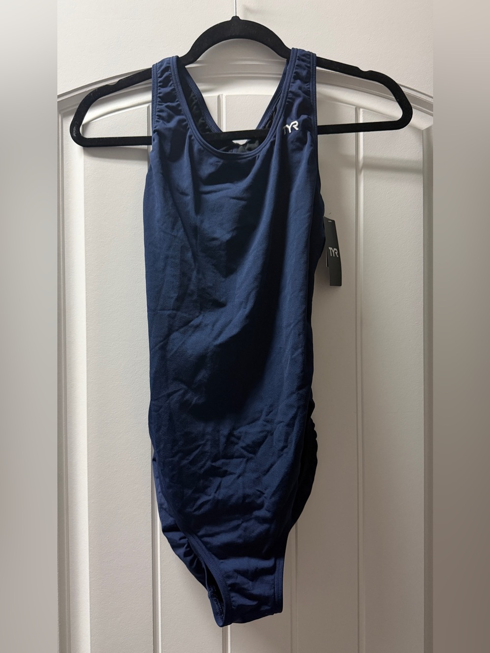 TYR Navy One-Piece Swimsuit, Sz 40